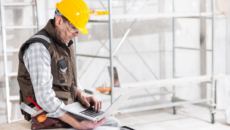 Contractor at a jobsite